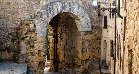 photo of Ancient Etruscan Gate of Volterra in Italy,Perugia Italy.
