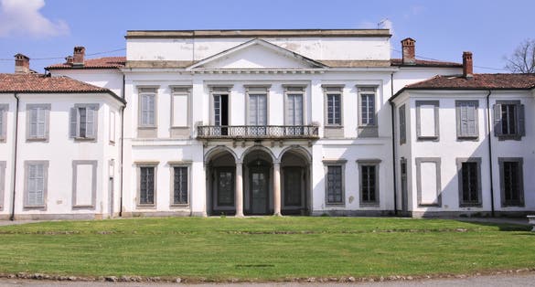 Photo of Mirabello building in Monza's Park, Italy.