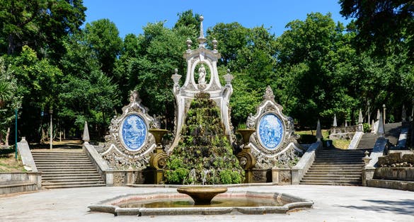 Photo of fountain in Parque de Santa Cruz, Coimbra ,Portugal.