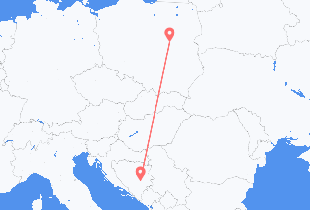 Sarajevo to Warsaw