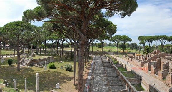 photo of view of Ostia Antica, Italy.
