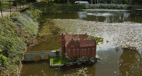 Photo of Miniature of castle Červená Lhota in miniature park Boheminium near Mariánské Lázně, Plzeň Region ,Czech Republic.