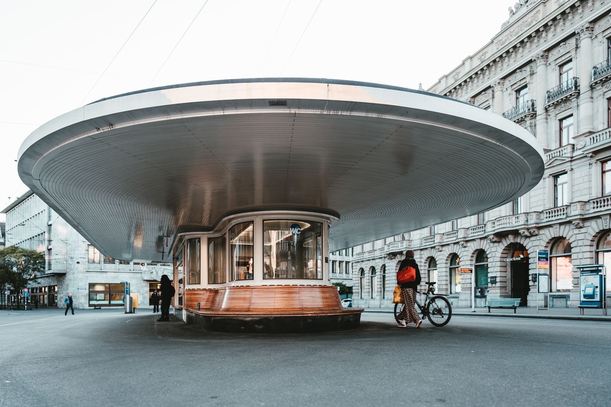 photo of people at Paradeplatz square in Zurich, Switzerland.