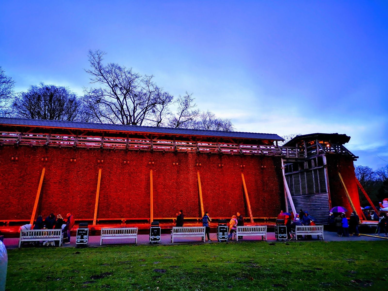 Gradierwerk im Kurpark Hamm, Hamm, North Rhine-Westphalia, Germany