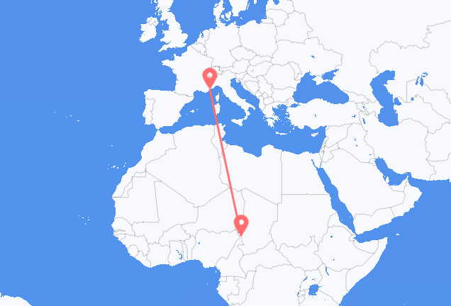 N Djamena to Nice