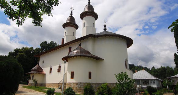 Photo of The church of Văratec monastery,Neamț county,Romania .