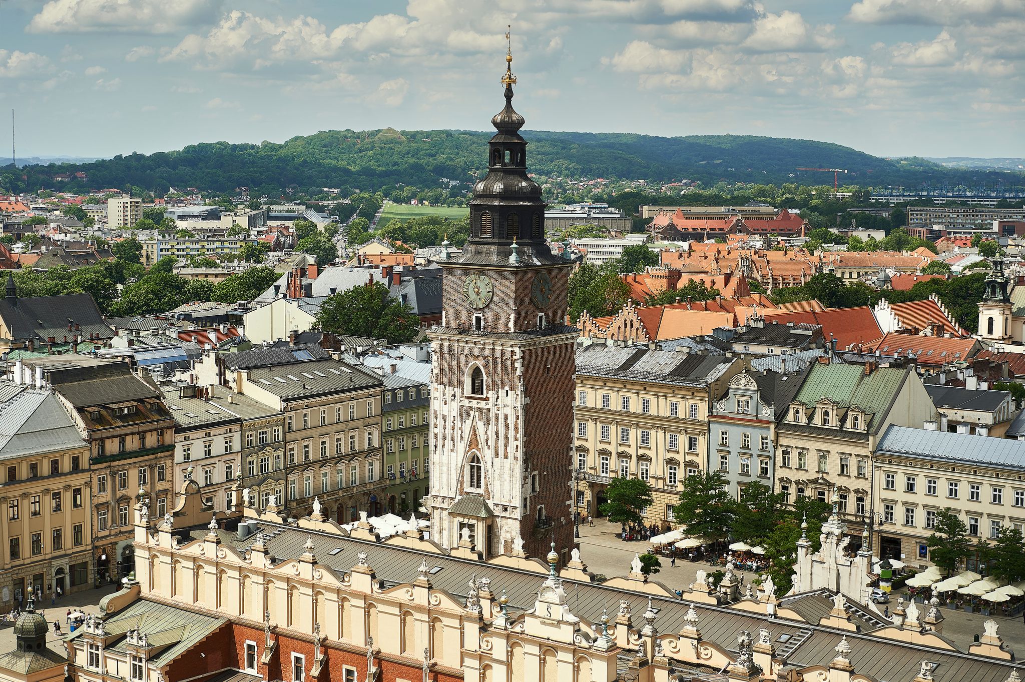 Town hall tower and old cloth market in Krakow