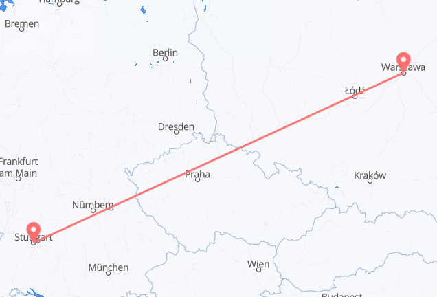 ワルシャワ シュトゥットガルトへ