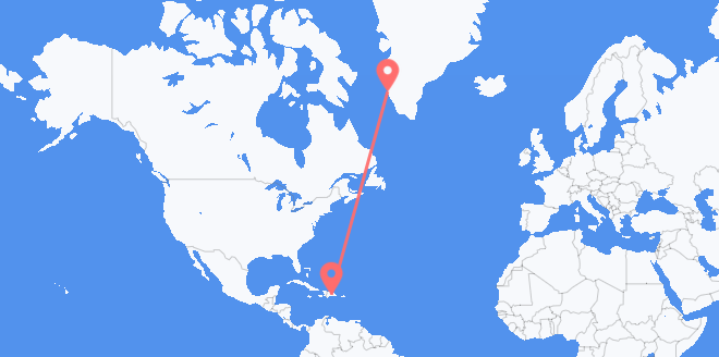 la República Dominicana a Groenlandia