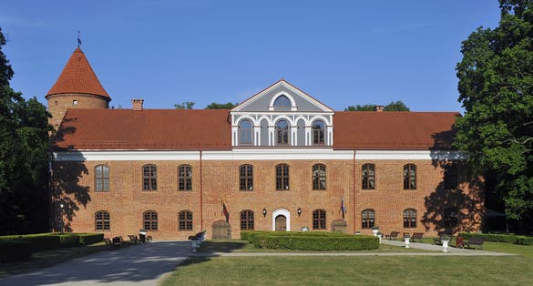 photo of Raudondvaris manor on July 04,2015 in Raudondvaris , Lithuania.