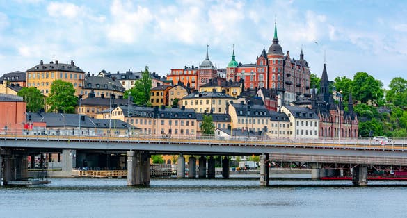 photo of Mariaberget at morning in Stockholm, Sweden.