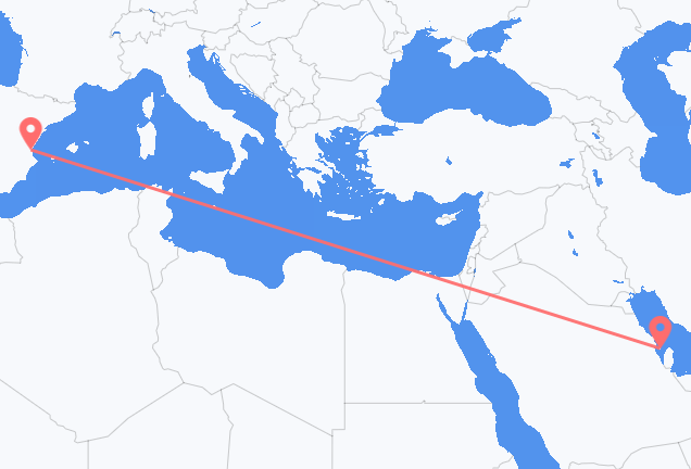 Bahrain Island to Valencia