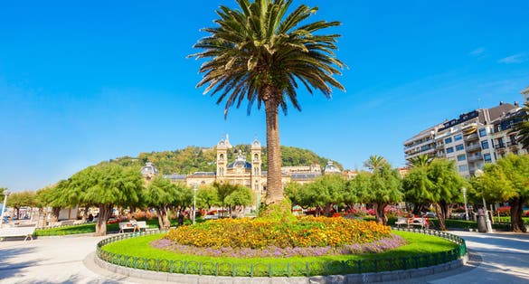 Photo of Alderdi Eder is a public park in the centre of the San Sebastian city, Basque Country in northern Spain .