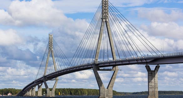 Raippaluoto bridge in Vaasa Finland