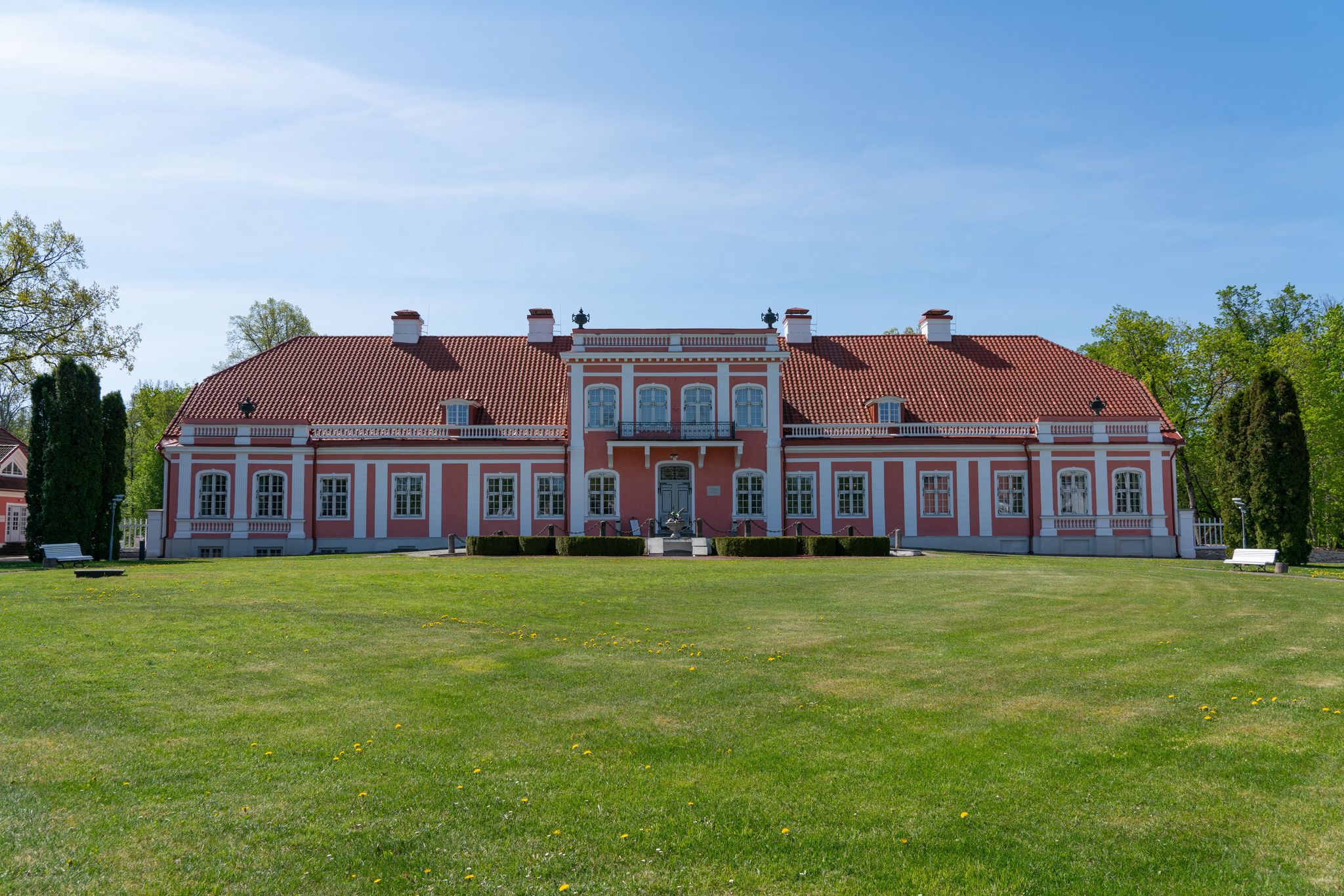 Photo of Sagadi manor located in Estonia. Historical Baltic manor which nowadays is accomodation place and museum in Estonia.