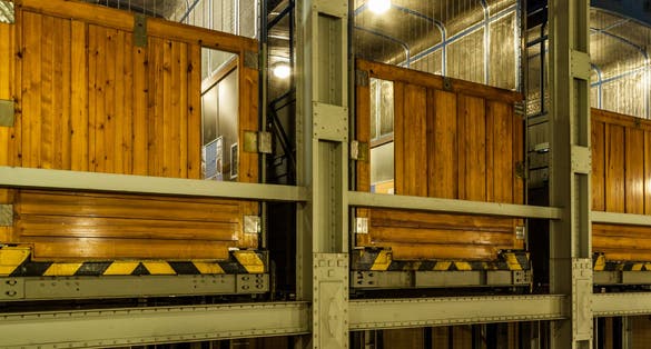 Photo of The elevator to the old Elbe tunnel in Hamburg, Germany.