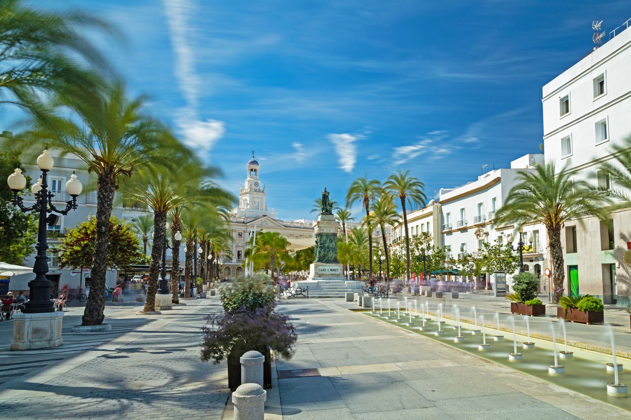 photo of San Juan de Dios square and town hall in Cadiz, Spain.