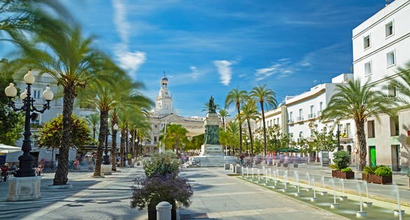 photo of San Juan de Dios square and town hall in Cadiz, Spain.