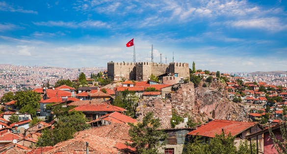 Photo of Ankara castle and general view of old town, Turkey.