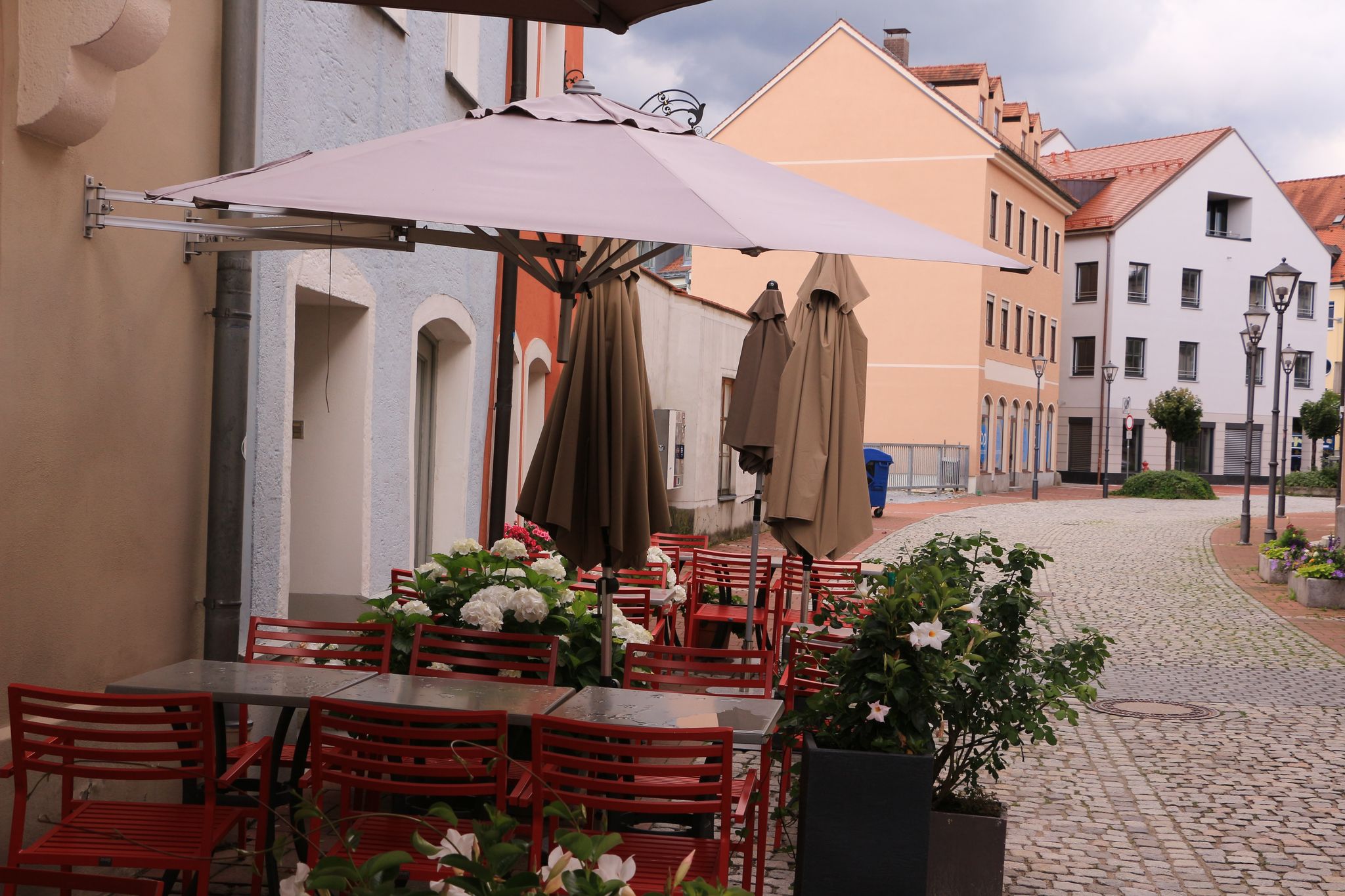 Photo of Historic buildings in the old town of Deggendorf in Bavaria.Germany.