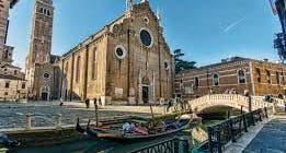 photo of view of Santa Maria Gloriosa dei Frari, Venice, Italy.