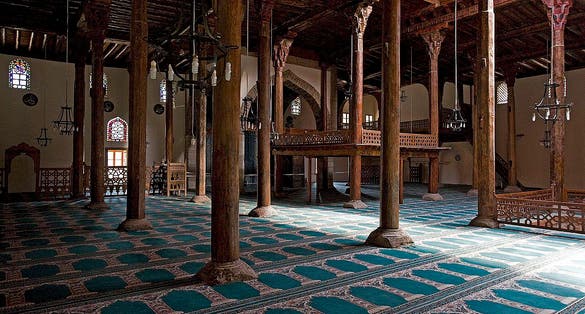 photo of inside Eşrefoğlu Mosque in Beyşehir, Konya Province, Turkey.