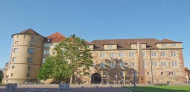 Photo of Tuebingen in the Stuttgart city ,Germany Colorful house in riverside and blue sky. 