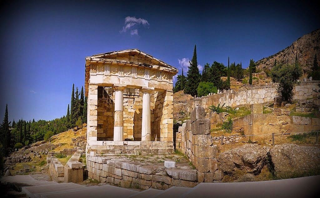Treasury of Athenians, Community of Delphi, Municipal Unit of Delphi, Δήμος Δελφών, Regional Unit of Phocis, Central Greece, Thessaly and Central Greece, Greece
