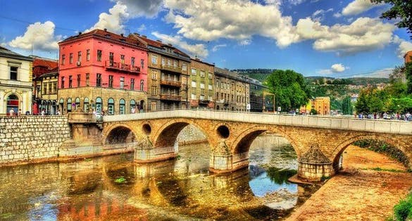 photo of view of Drvenija Bridge,bosnia-herzegovina bosnia-herzegovina.