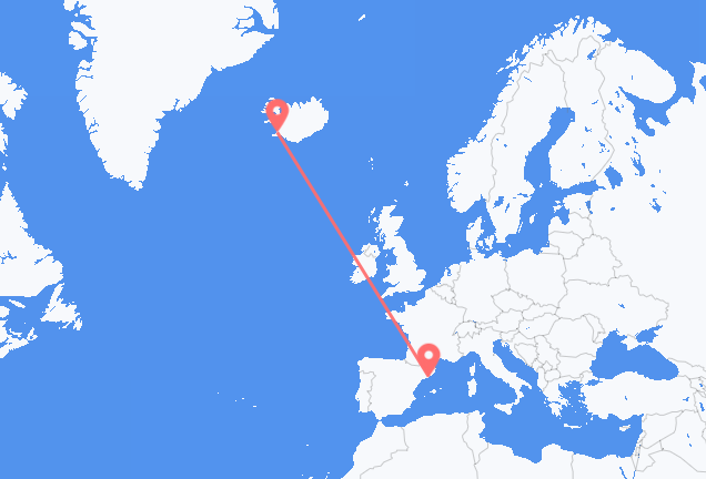 Barcelona to Reykjavík