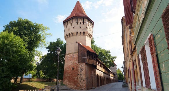 Photo of The Carpenters' Tower (Turnul Dulgherilor), Sibiu, Transylvania, Romania .