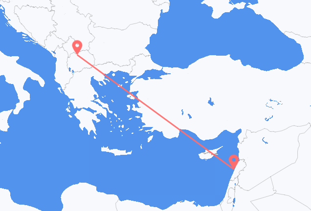 frá Beirút til Skopje