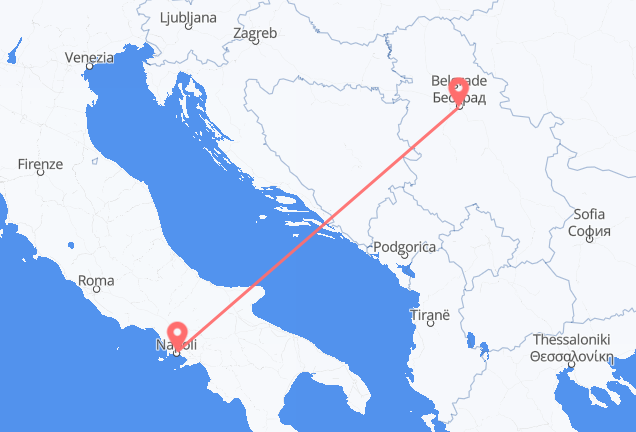Naples to Belgrade