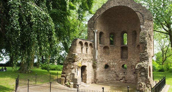 The Barbarossa ruin in the Valkhof park in Nijmegen in the Netherlands