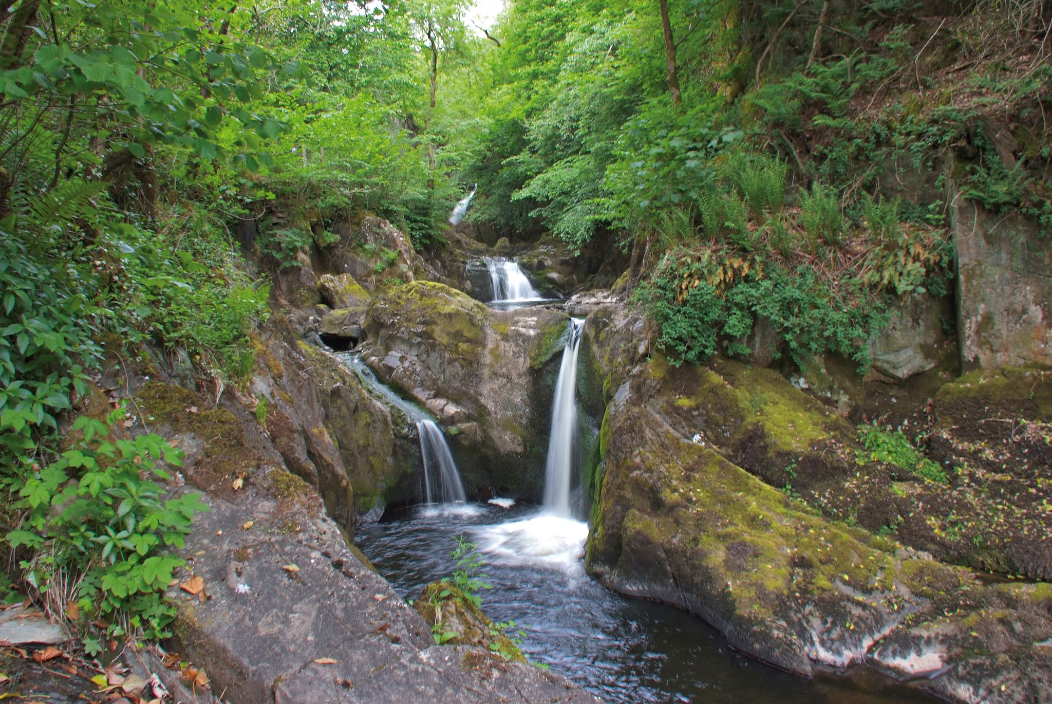 Photo of Pecca Falls on Ingleton Waterfalls Trail, North Yorkshire, England.