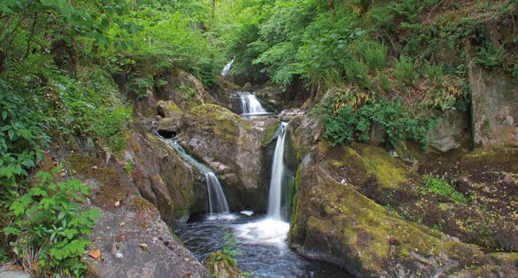 Photo of Pecca Falls on Ingleton Waterfalls Trail, North Yorkshire, England.
