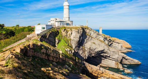 Photo of Faro Cabo Mayor lighthouse in Santander city.