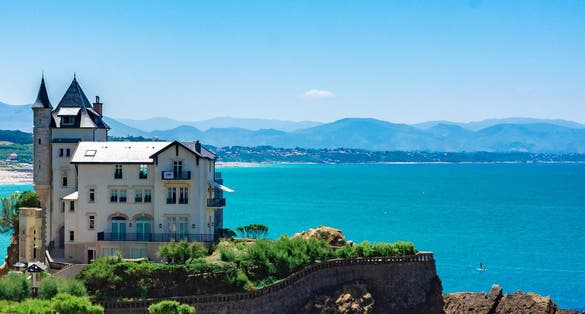 Photo of Biarritz landscape of the sea, France.