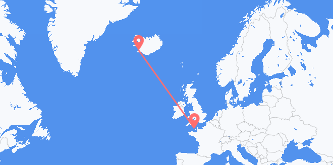 frá Íslandi til Guernsey
