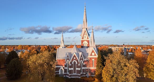 Aerial view of Joensuu Church
