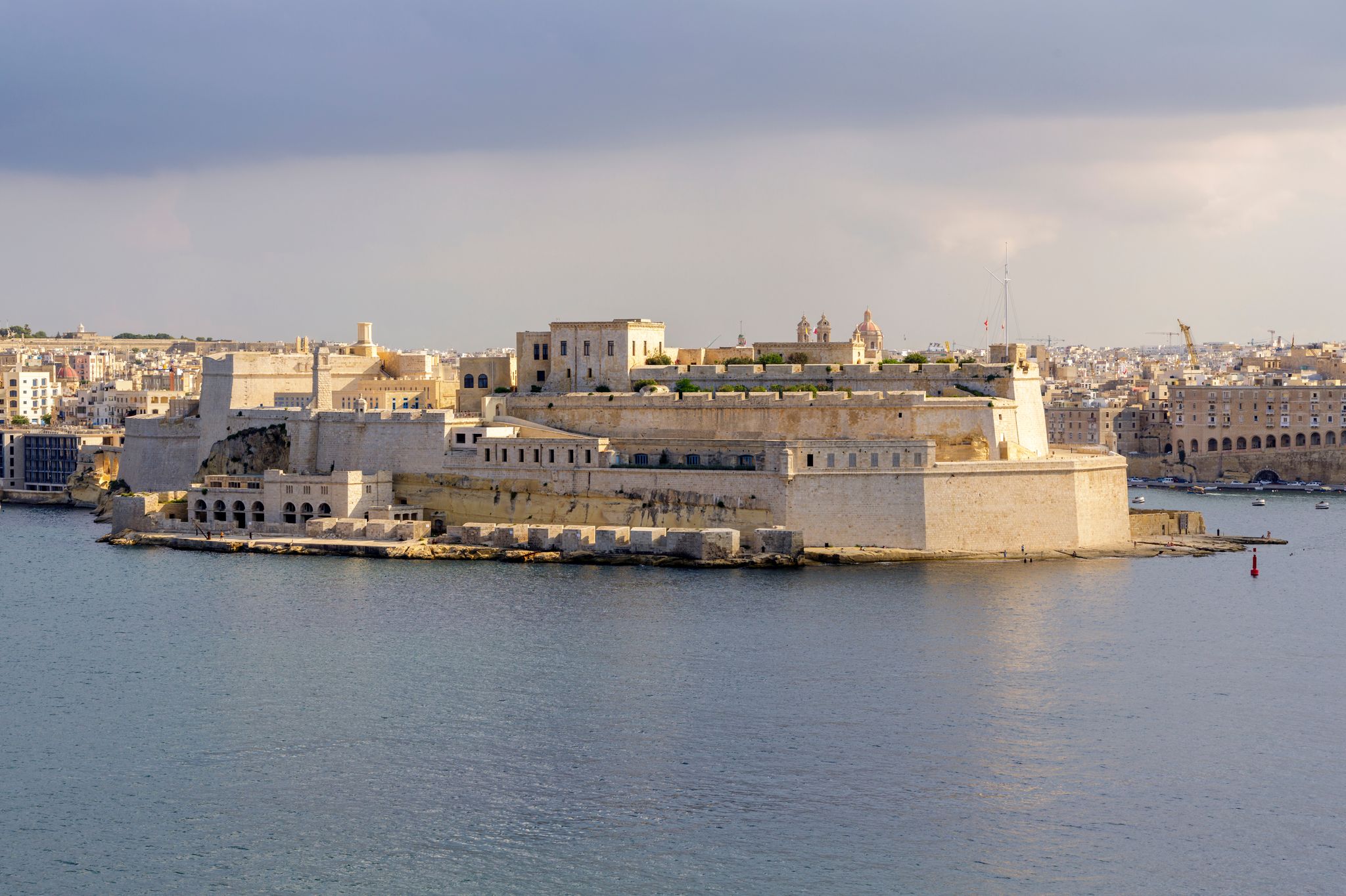 Panoramic view of the cities Senglea and Birgu (Vittoriosa) and the grand harbour, from upper barraka gardens in Valletta. Full of history, they are great places to explore.
