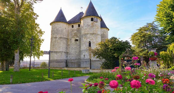 Photo of Château des Tourelles ("Tourelles Castle") in Vernon, Normandy, France.