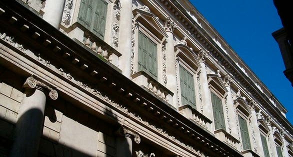 photo of palazzo barbaran da porto in vicenza, italy .