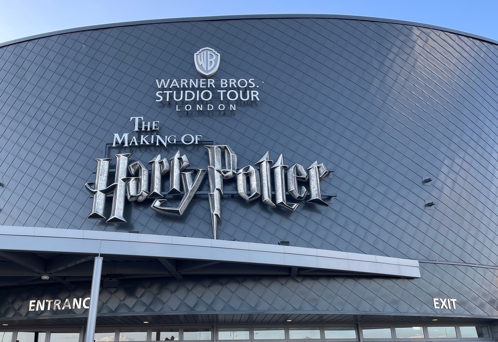 The Making of Harry Potter Warner Brothers Studio Tour London, Leavesden, UK: The main entrance sign