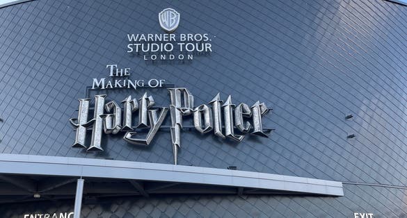 The Making of Harry Potter Warner Brothers Studio Tour London, Leavesden, UK: The main entrance sign