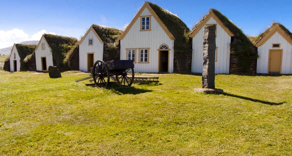 photo of Beauty old museum - Glaumber. Typical icelandic farm.