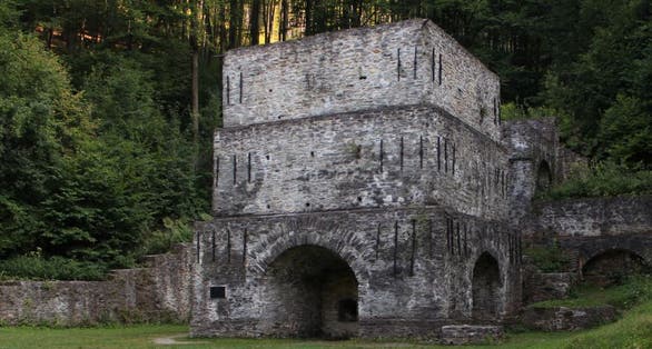 photo of view of Ancient Blast Furnace, Massa Museum .