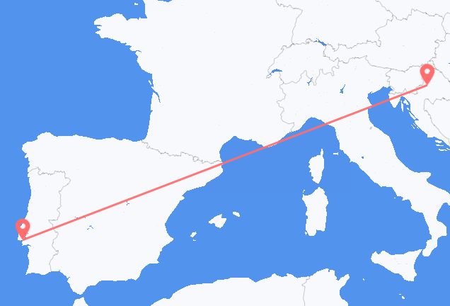 Zagreb to Lisbon