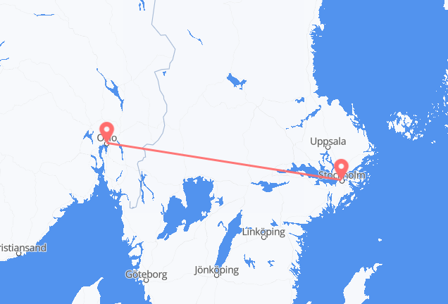 Stockholm to Oslo