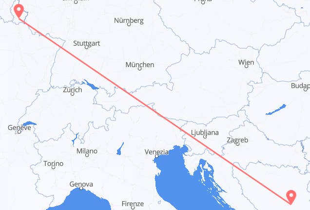 Sarajevo to Luxembourg